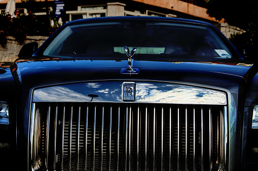 Sardinia, Italy - August 16, 2014: italy , sardinia porto cervo Rolls Royce Phantom 