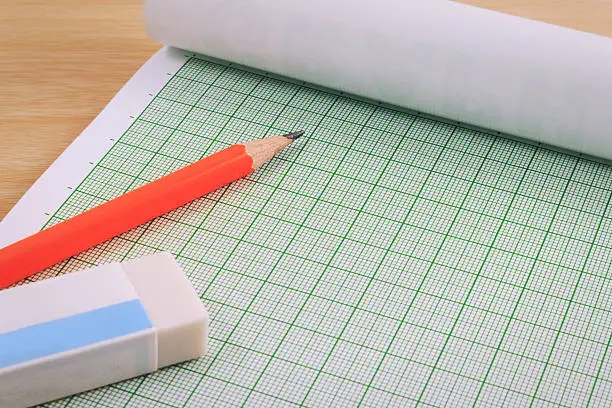 Photo of Set of Office Stationery or Math Supplies.