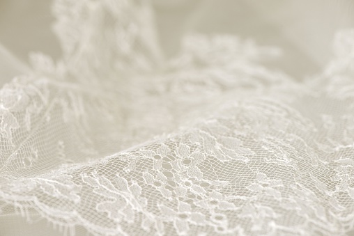 White wedding lace for a wedding dress or a bridal gown