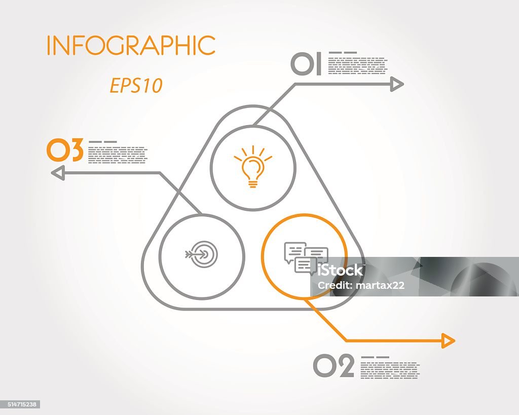 Orange Rounded Triangle Orange Rounded Infographic Triangle Stock Illustration - Download Image ...