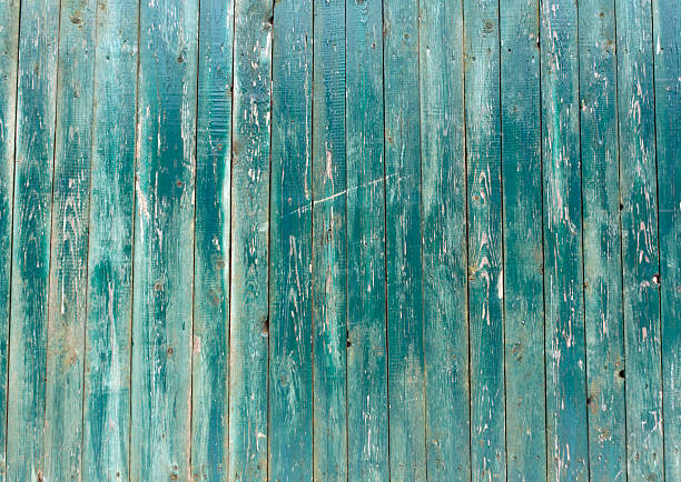 istock Blue weathered wooden fence texture. 514715968