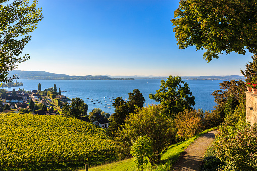 Lake Constance, Bodensee, is a lake situated on the border between Germany, Switzerland and Austria, at the northern foot of the Alps.