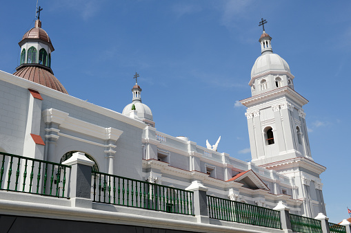Santiago de Cuba, Cuba - 13 january 2016: Nuestra Senora de la Asuncion Cathedral in Santiago de Cuba, Cuba