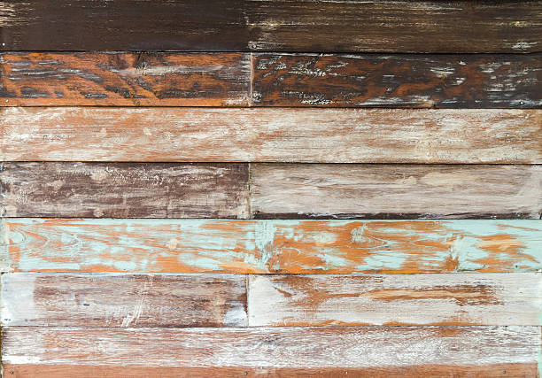 istock Old painted wooden wall texture for use as background 514720194