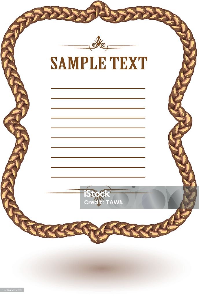 Border Braid Shape Customisable Braid Frame And Border Stock Illustration - Download Image Now - Adult ...