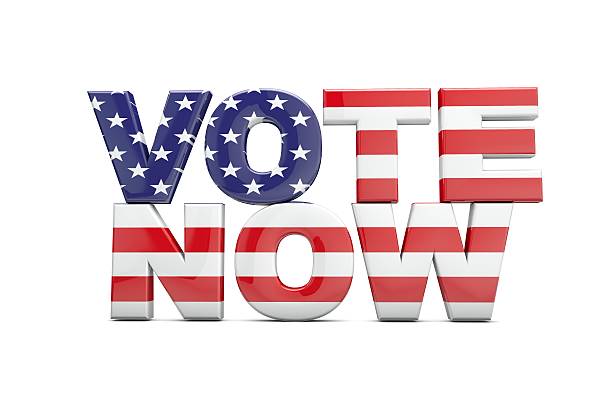istock Vote now stars and stripes 514722136