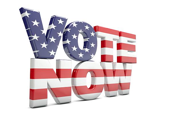 istock Vote now stars and stripes 514722154