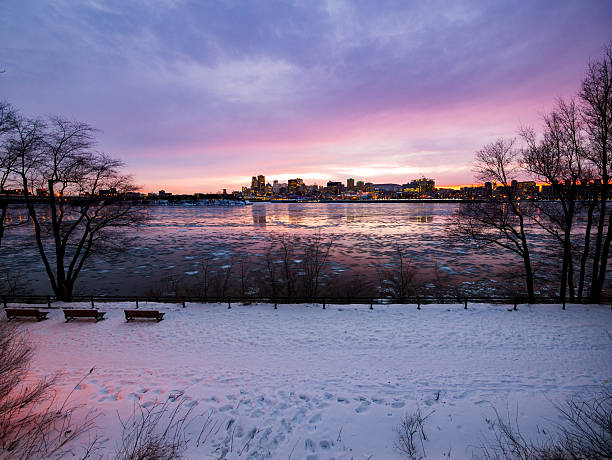 istock Montreal City skyline at twilight in winter 514722890