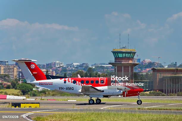Plane Belonging To The Flying Doctor Service At Sydney Airport Stock Photo - Download Image Now