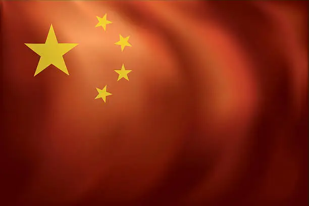 Vector illustration of Chinese Flag