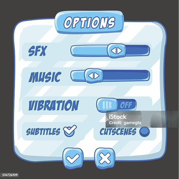 Anic Choice Button Option Menu Ice Style Game Buttons Stock Illustration - Download Image ...