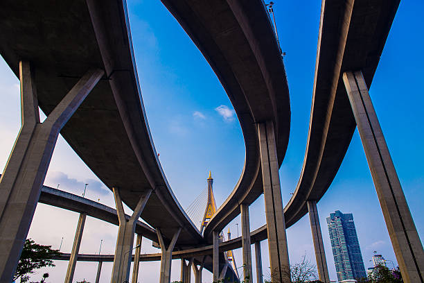 istock Ring Road  and Bhumibol Bridge on blue sky 514726553