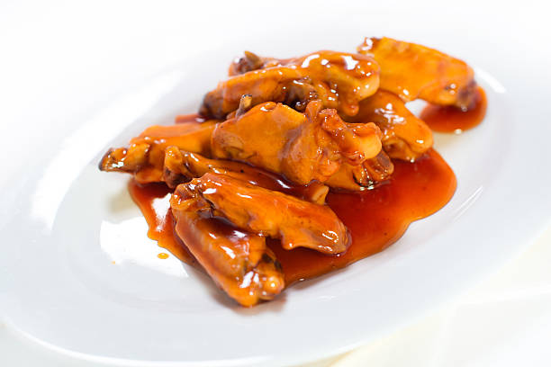 Chiken wings under sweet sauce