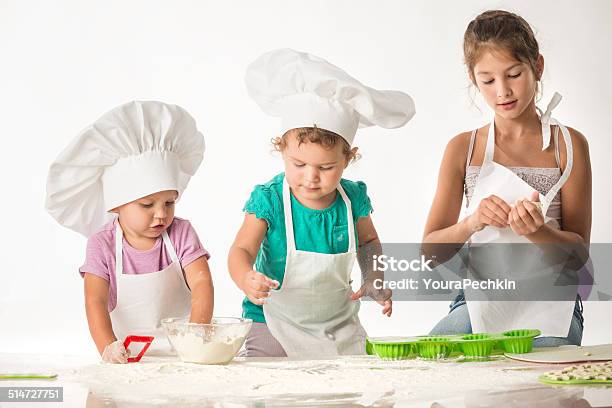 Kids Fun Cooks Paty Stock Photo - Download Image Now - Chef, Child, Offspring
