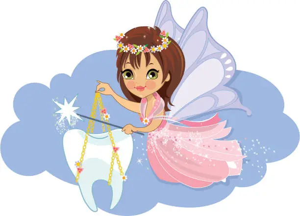 Vector illustration of Tooth Fairy