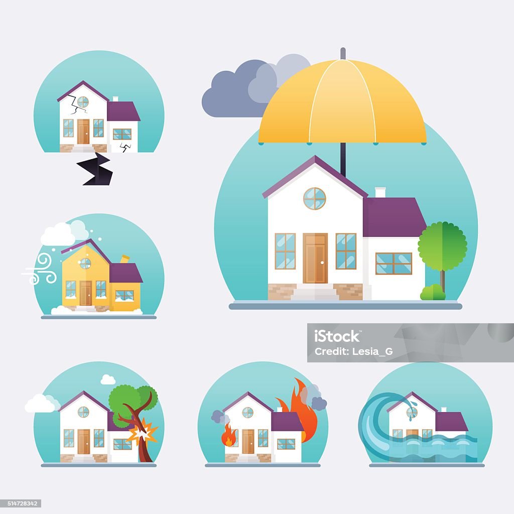 House insurance business service icons template. Property insura House insurance business service icons template. Property insurance. Big set house insurance. Vector illustration concept of insurance. Insurance stock vector