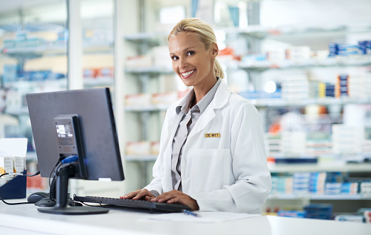 Cropped portrait of a female pharmacist working in a chemist