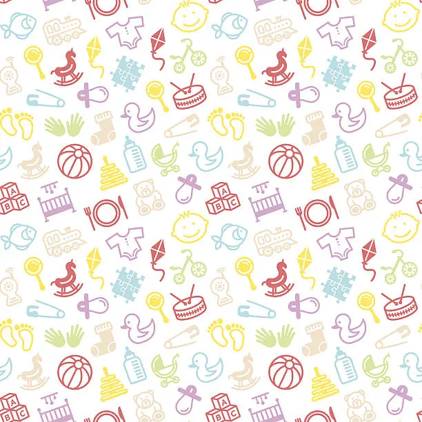 Vector illustration of Seamless Toys Pattern