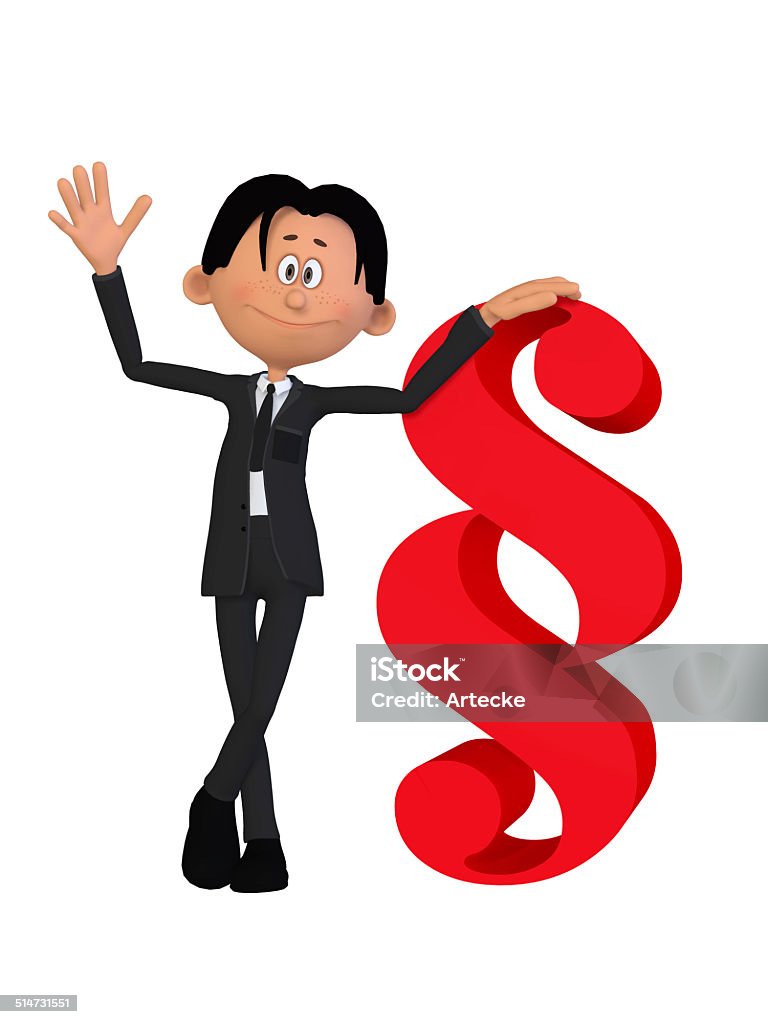 businessman with a paragraph sign isolated on the white background Adult Stock Photo