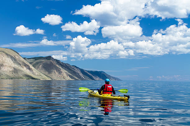 Kayaking on lake Baikal