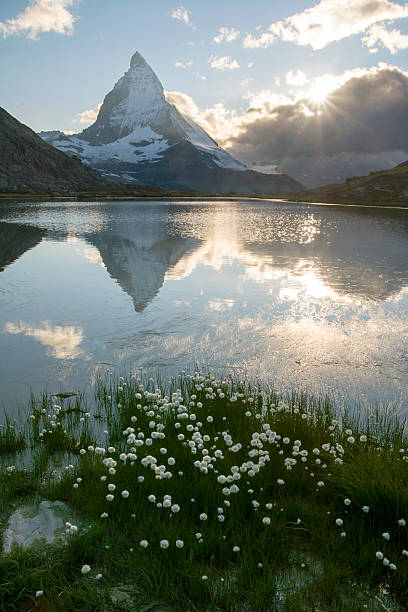 istock Matterhorn and Riffelsee lake at SunSet 514734176