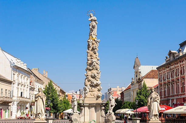 monumento da coluna e estátuas praga - immaculata imagens e fotografias de stock