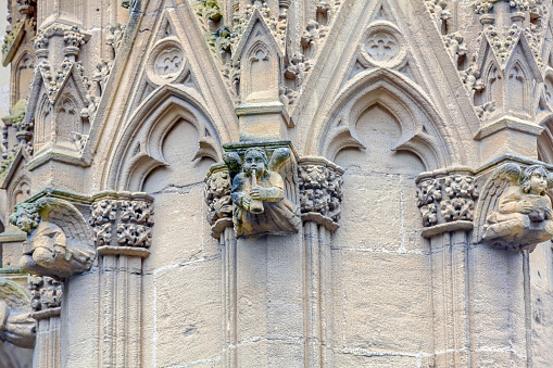Stone Carving of Cathedral Sainte-Marie de Bayonne, France