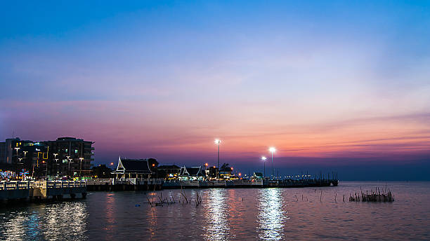istock twilight sky with colorful sunset and clouds at beach 514735486