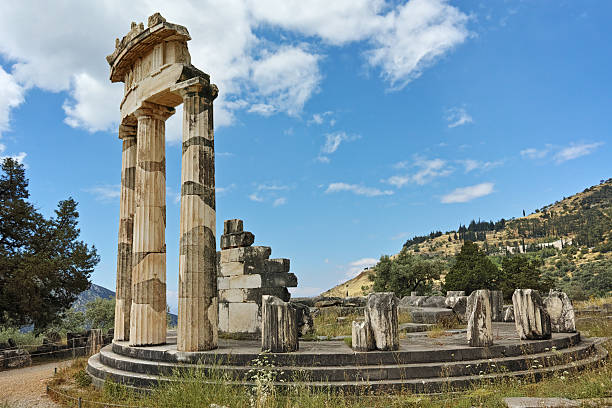 istock Panoramic view of Athena Pronaia Sanctuary at Delphi, Greece 514737784