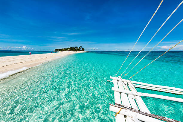 Tropical beach Kalanggaman island stock photo