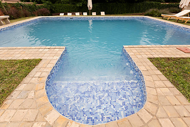 istock Private pool in front of a holiday resort 514742138