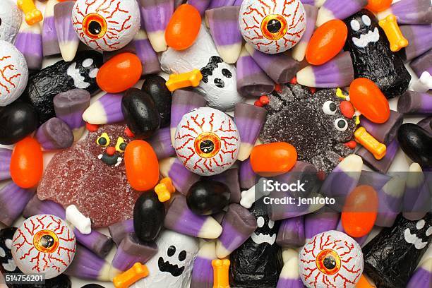Halloween Candy Background Stock Photo - Download Image Now - Candy, Halloween, Backgrounds