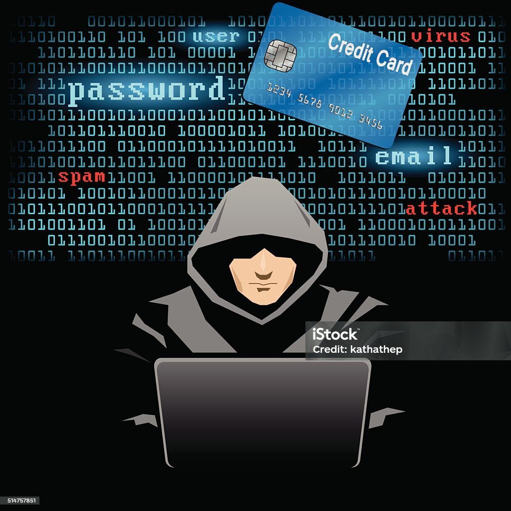 hacker Adult stock vector