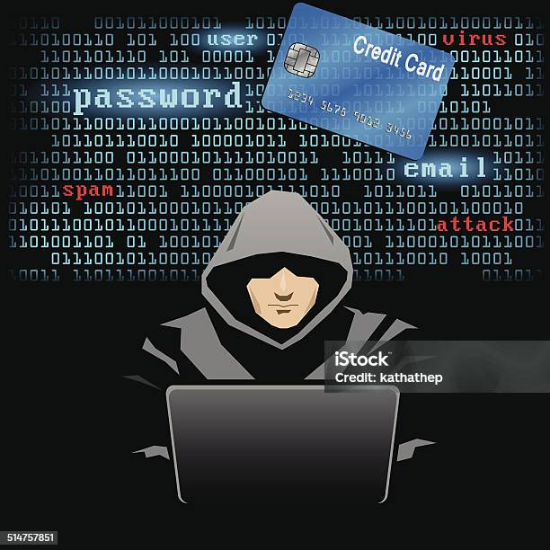 Hacker Stock Illustration - Download Image Now - Adult, Binary Code, Coding