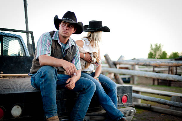 istock Horse herders on pick-up tailgate 514758007