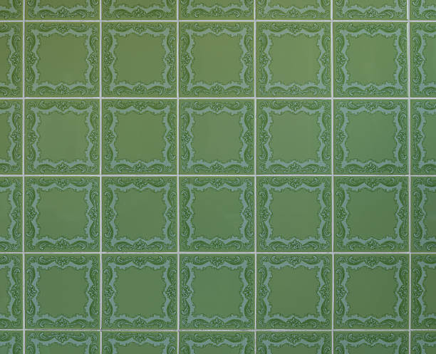 Nostalgic green wall tiles from the seventies