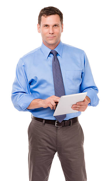istock Businessman Professor with Digital Tablet on White 514767958