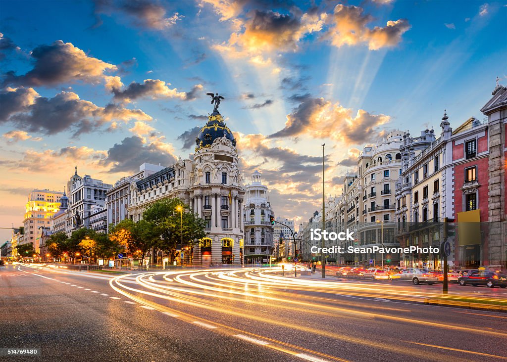Madrid, Spanien auf der Gran Über - Lizenzfrei Madrid Stock-Foto