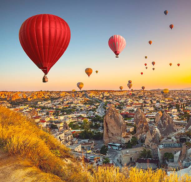 istock Hot air balloons over Cappadocia 514769736
