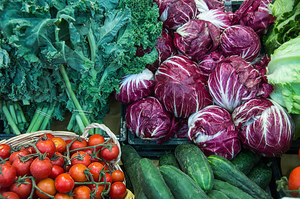istock tomatoes; cucumbers; salad; lettuce; radicchio; 514770690