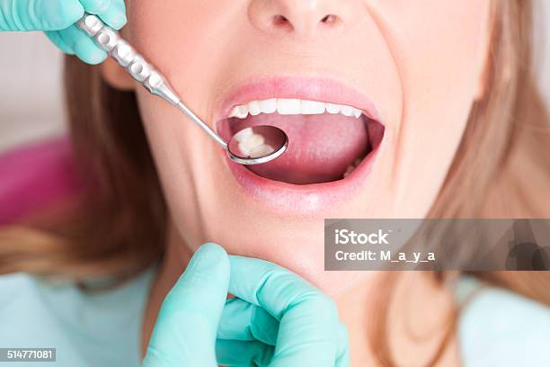 Patient Visiting Dentist Stock Photo - Download Image Now - Dentist, Dental Filling, Toothache