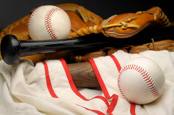 アメリカのゲーム - baseball spring training baseballs sports glove ストックフォトと画像