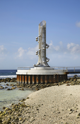 Monumento del Tsunami Bina en Malé.  República de las Maldivas photo
