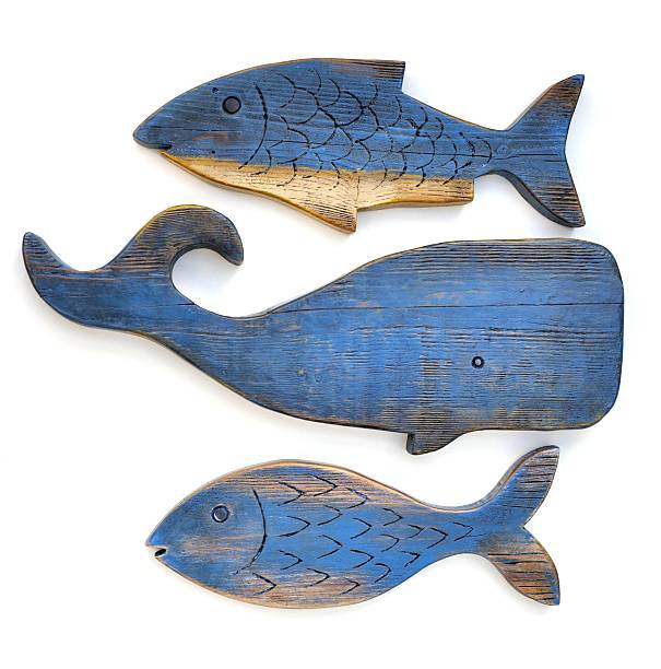 Three blue sealife. stock photo