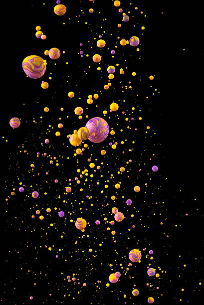 Colorful Oil bubbles on black