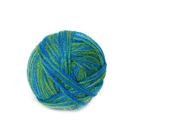 this is a blue acrylic yarn over white