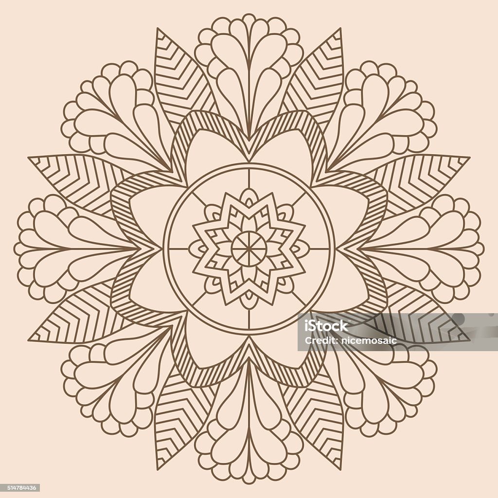 Mandala. Vintage Round Ornament Pattern. Islamic, Arabic, Indian Mandala. Vintage Round Ornament Pattern. Decorative element for any kind of design. Abstract stock vector