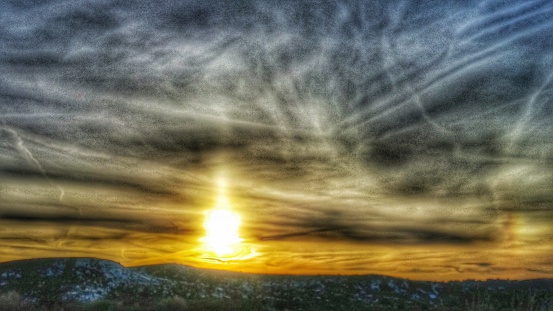 Sun Sunset Phenomenon Shape, Arches National Park, Utah.