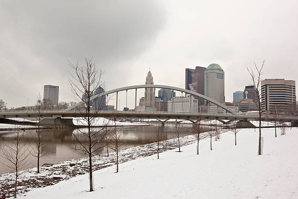 Escena de invierno en Colón, Ohio - foto de stock