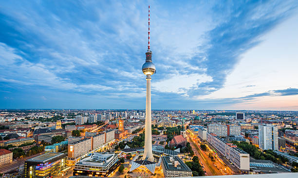 istock Berlin skyline panorama with TV tower at night, Germany 514786322